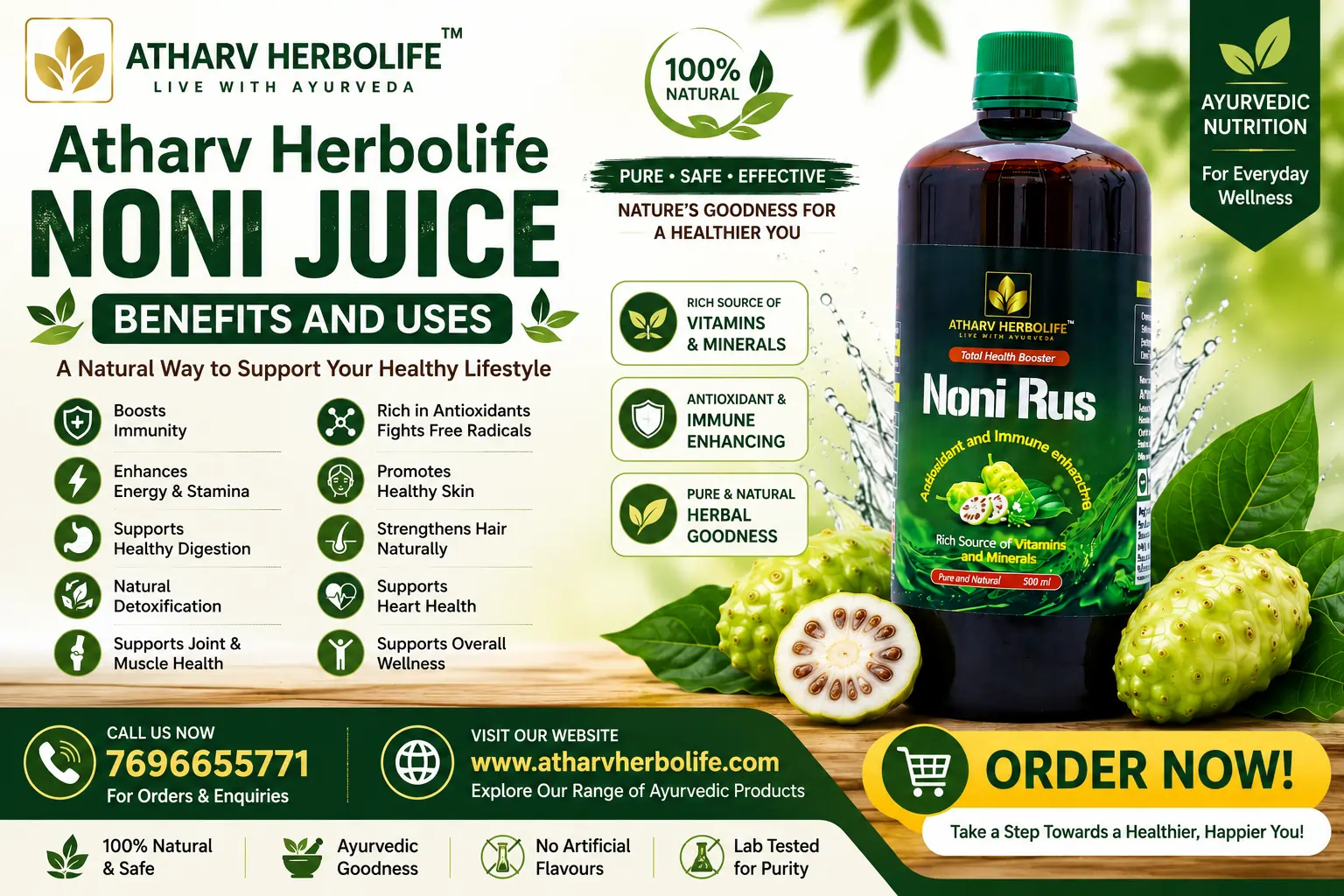 Atharv Herbolife Noni Juice Benefits and Uses
